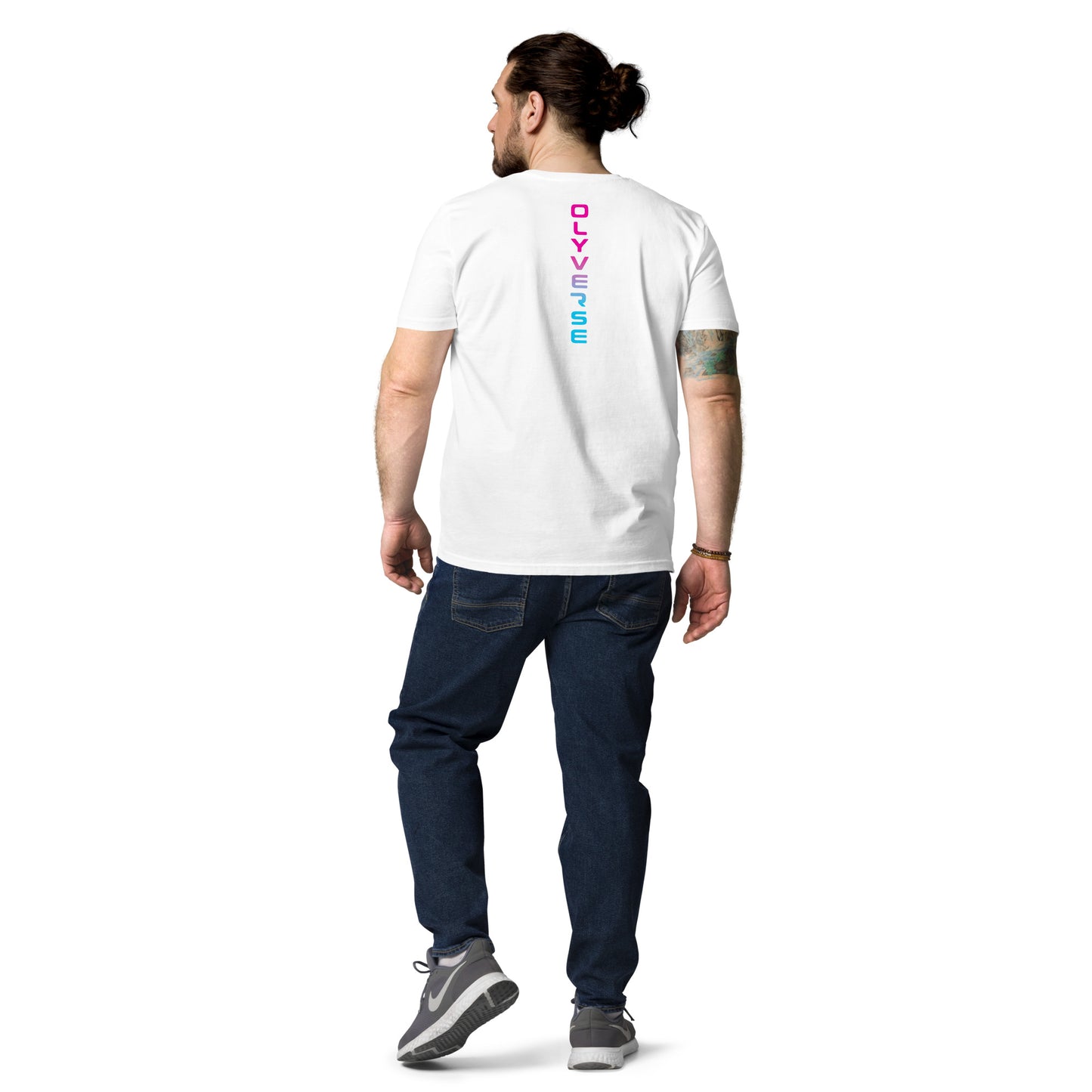 Unisex organic cotton t-shirt - OLYVERSE back